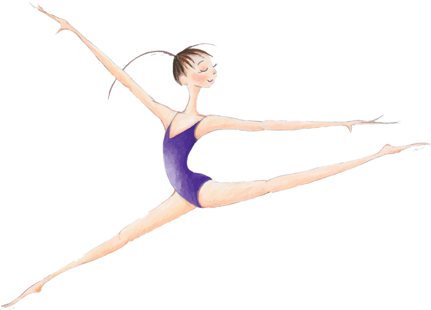 Elegant Ballet Dancer Illustration PNG image