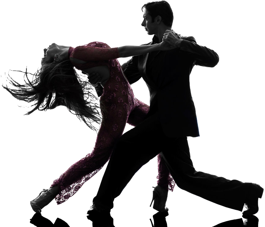 Elegant Ballroom Dance Pose PNG image