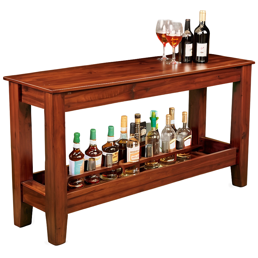 Elegant Bar Table With Storage Png 06282024 PNG image