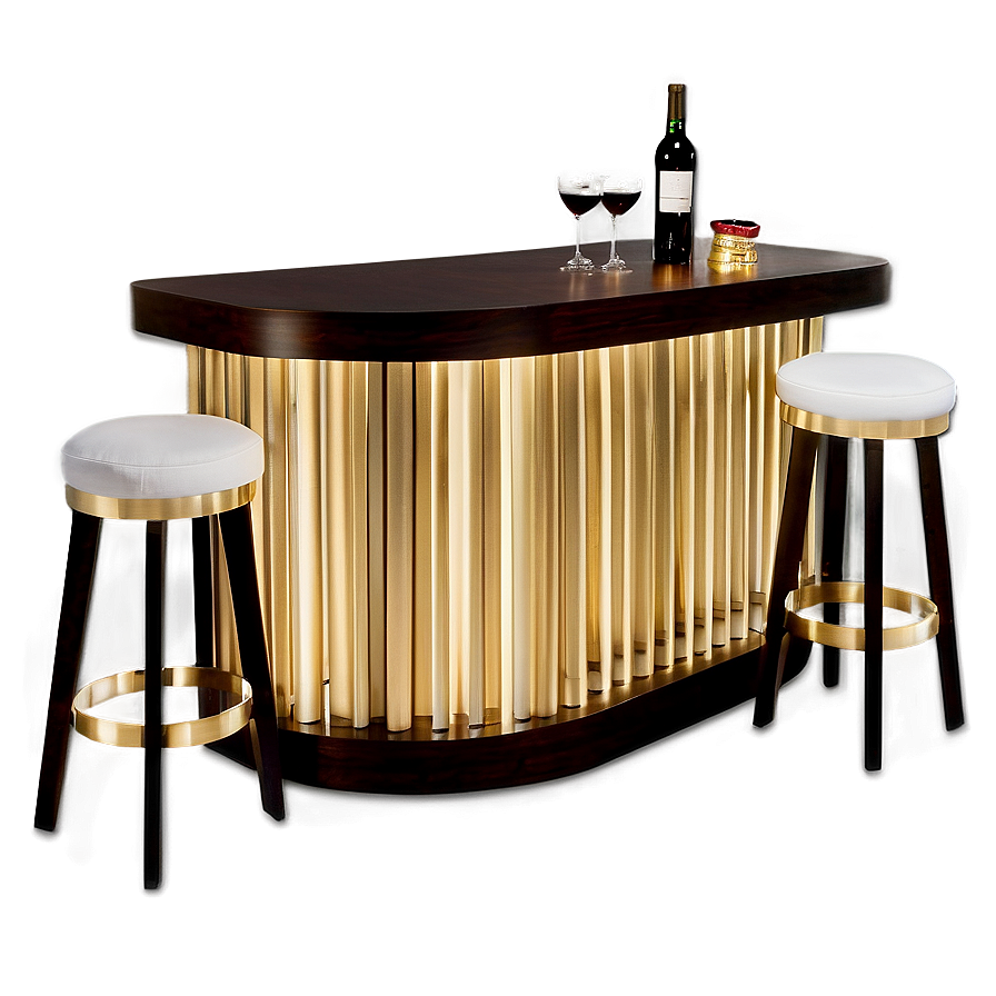 Elegant Bar Table With Storage Png Pca PNG image