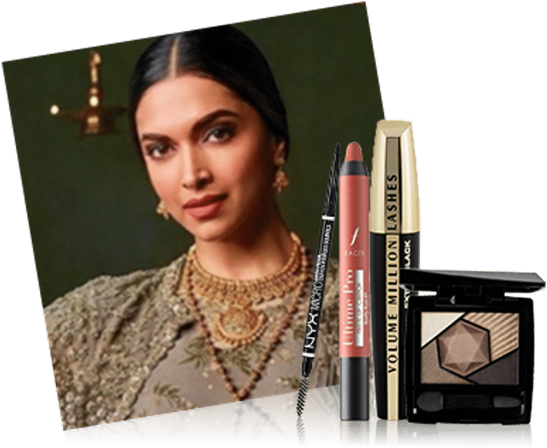 Elegant Beautyand Makeup Products PNG image