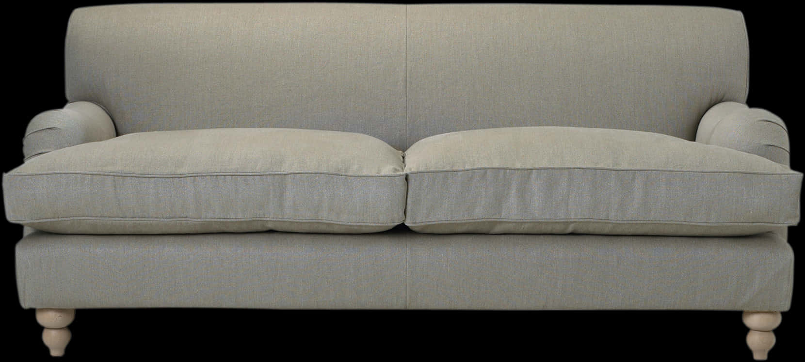 Elegant Beige Two Seater Couch PNG image