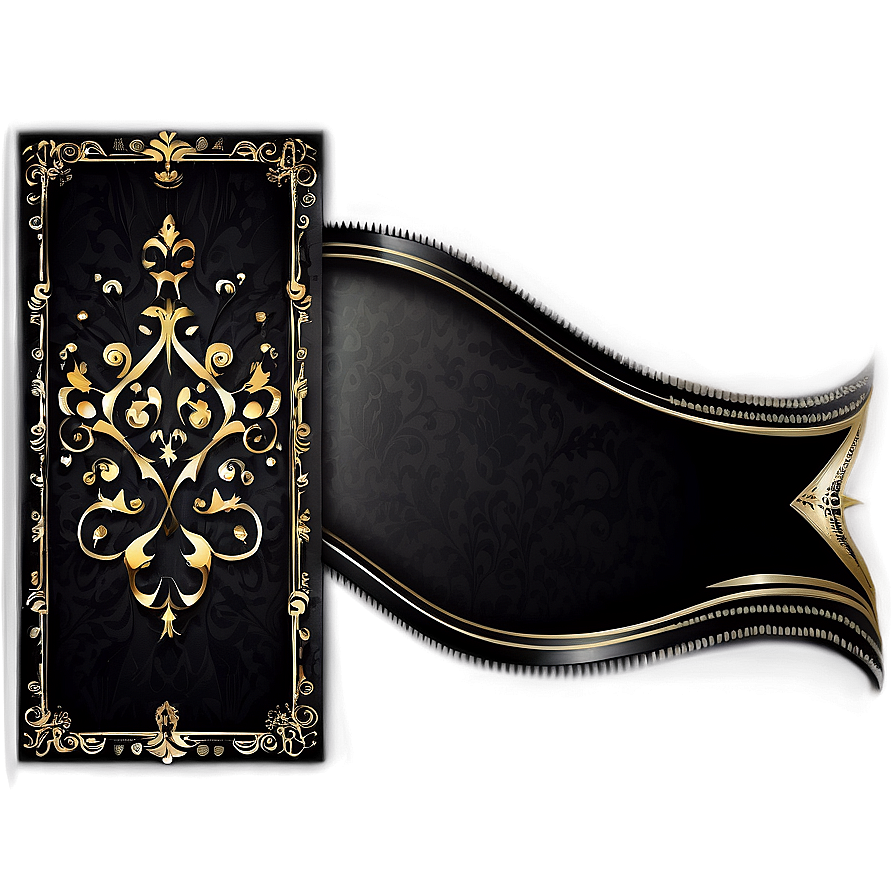 Elegant Black Banner Png 06132024 PNG image