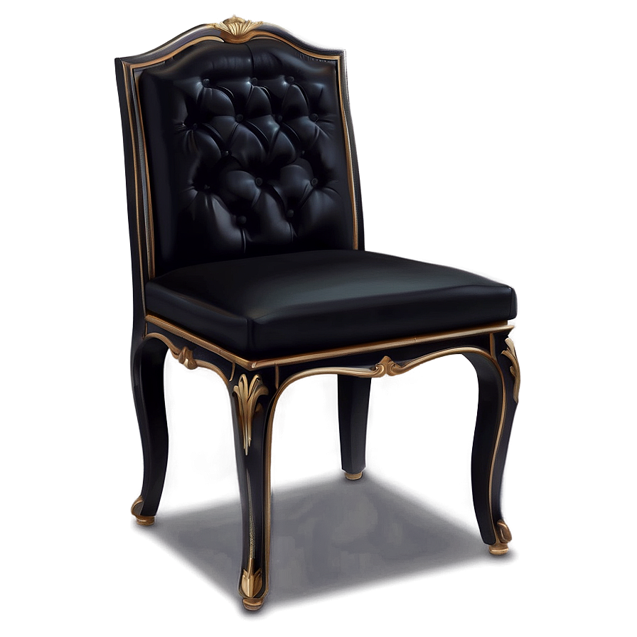 Elegant Black Chair Png 49 PNG image