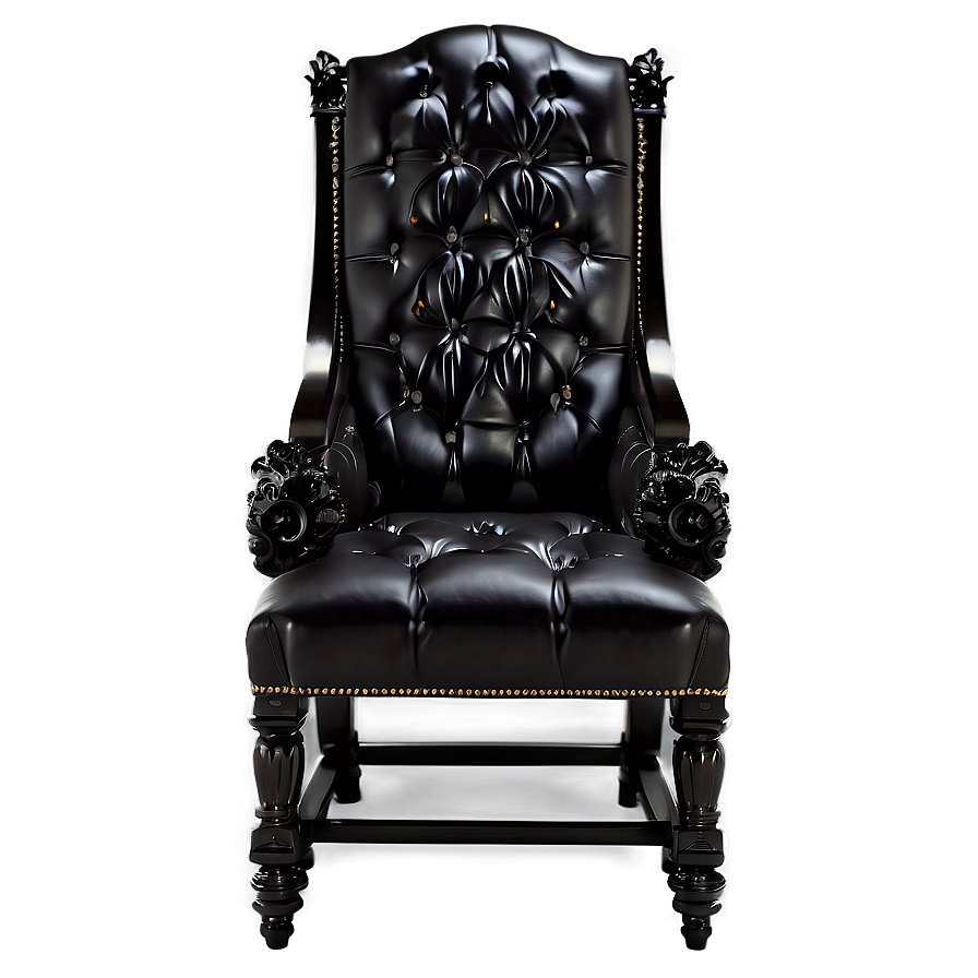 Elegant Black Chair Png Xii33 PNG image