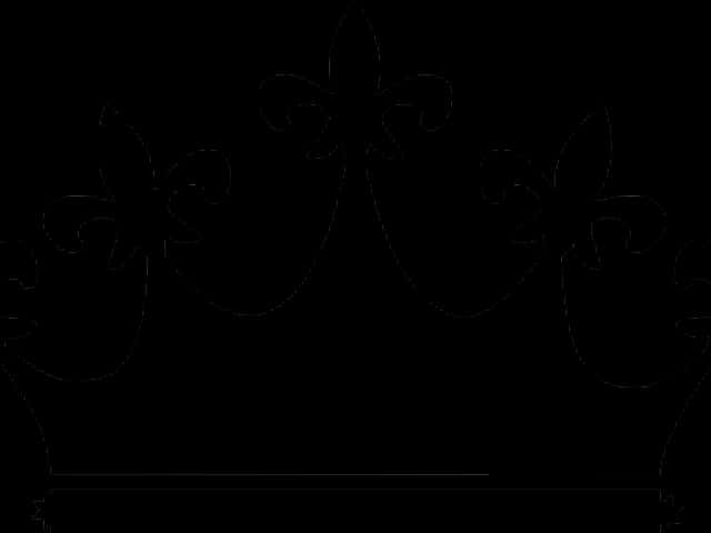 Elegant Black Crown Silhouette PNG image