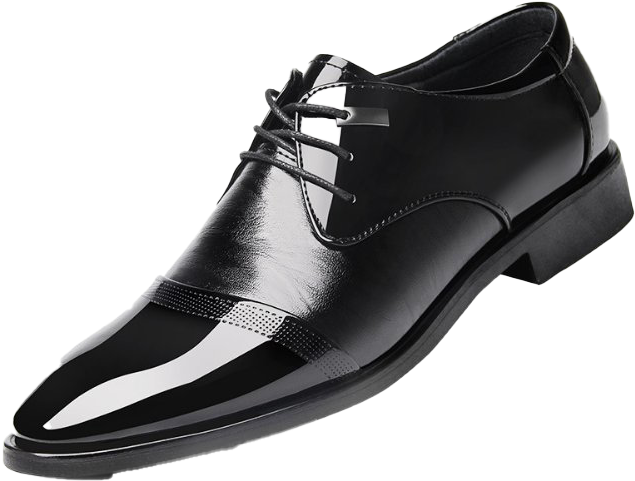 Elegant Black Dress Shoe PNG image