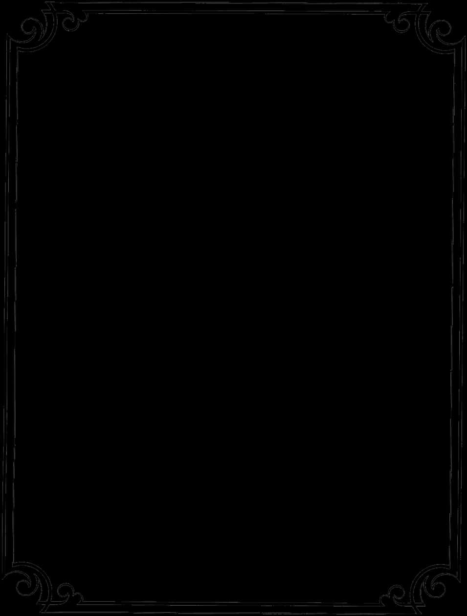 Elegant Black Frame Design PNG image