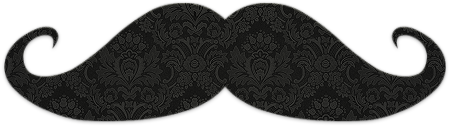 Elegant Black Moustache Design PNG image