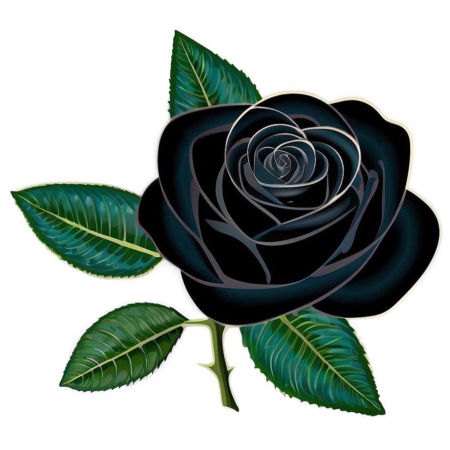 Elegant Black Roses Png 06212024 PNG image