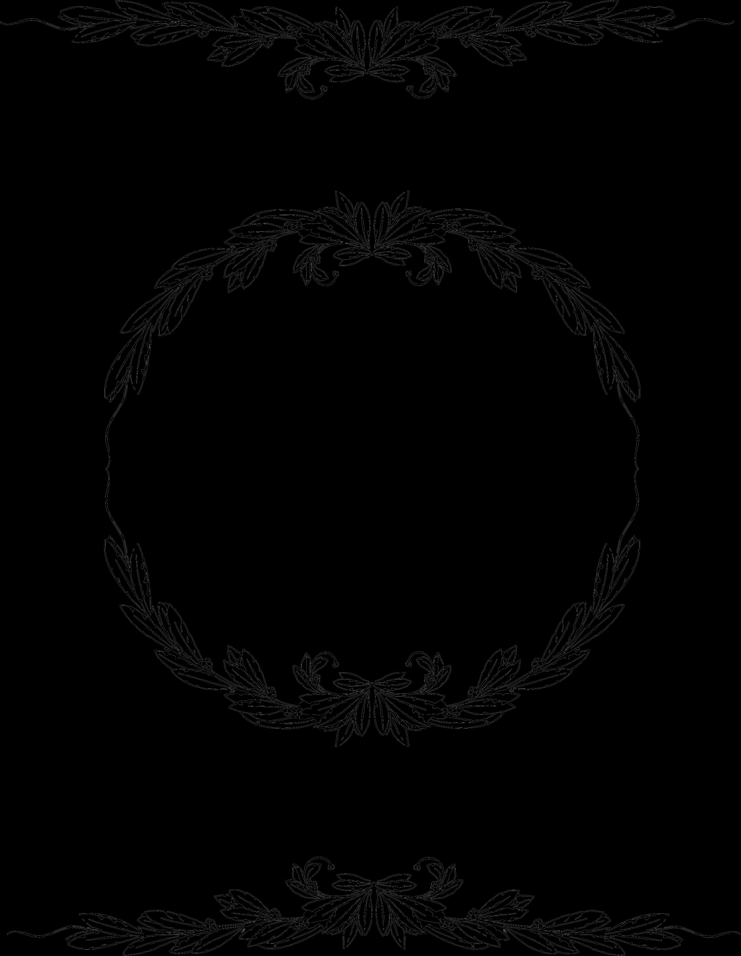 Elegant Black Round Frame Design PNG image