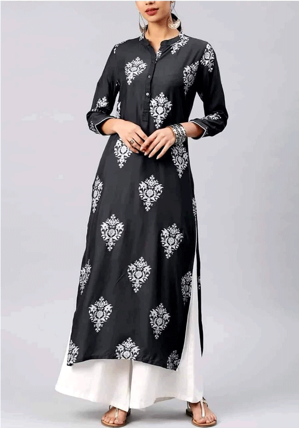Elegant Black Salwar Suitwith White Embroidery PNG image
