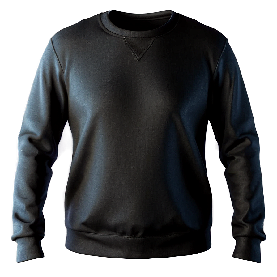 Elegant Black Sweatshirt For Dressing Up Png Gvd PNG image