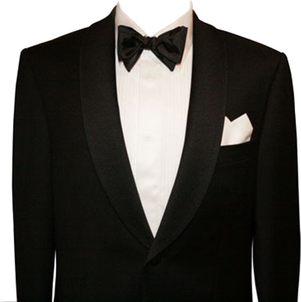 Elegant Black Tuxedo Blazer PNG image
