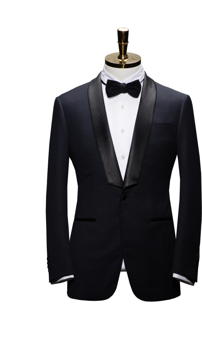 Elegant Black Tuxedo Mannequin PNG image