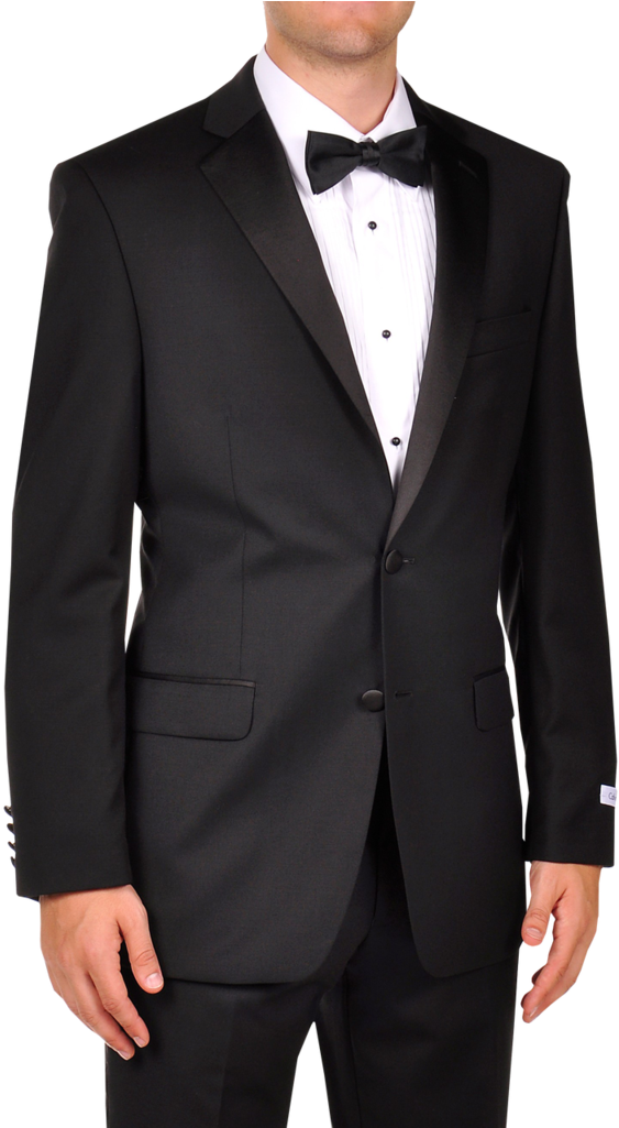 Elegant Black Tuxedo Portrait PNG image