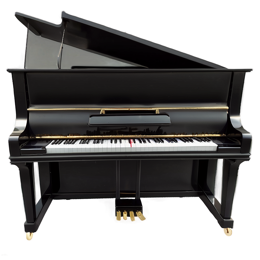 Elegant Black Upright Piano Png Wkf47 PNG image