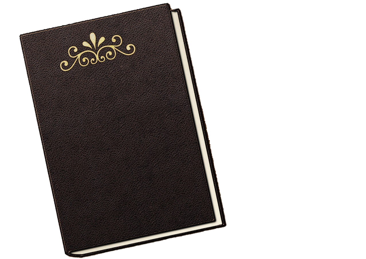 Elegant Blank Book Cover PNG image