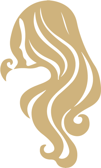 Elegant Blonde Hair Illustration PNG image