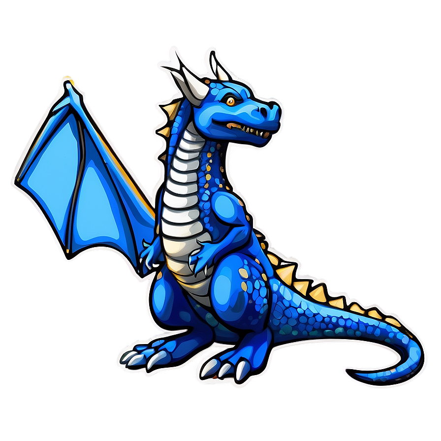 Elegant Blue Dragon Sketch Png Dpx99 PNG image