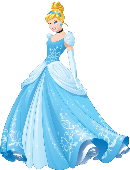 Elegant Blue Dress Princess PNG image