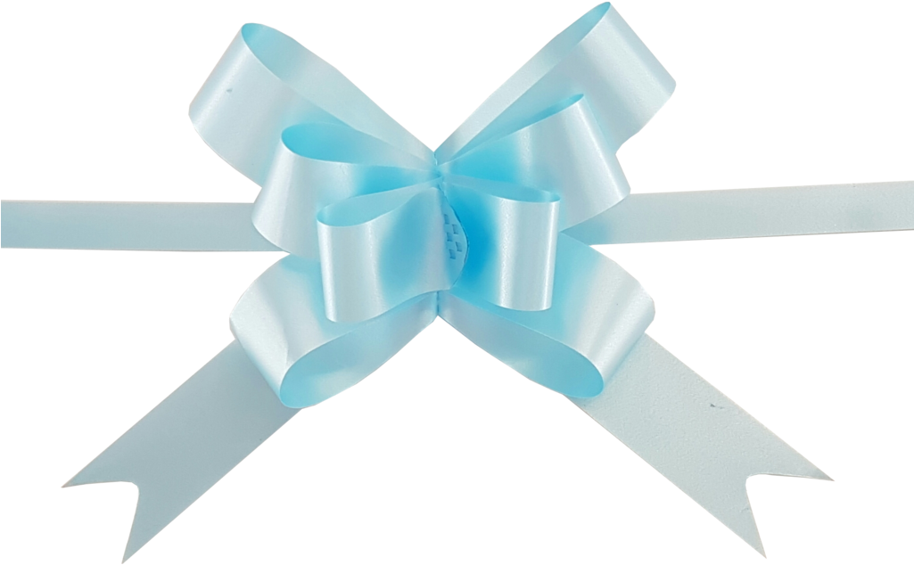 Elegant Blue Gift Ribbon PNG image