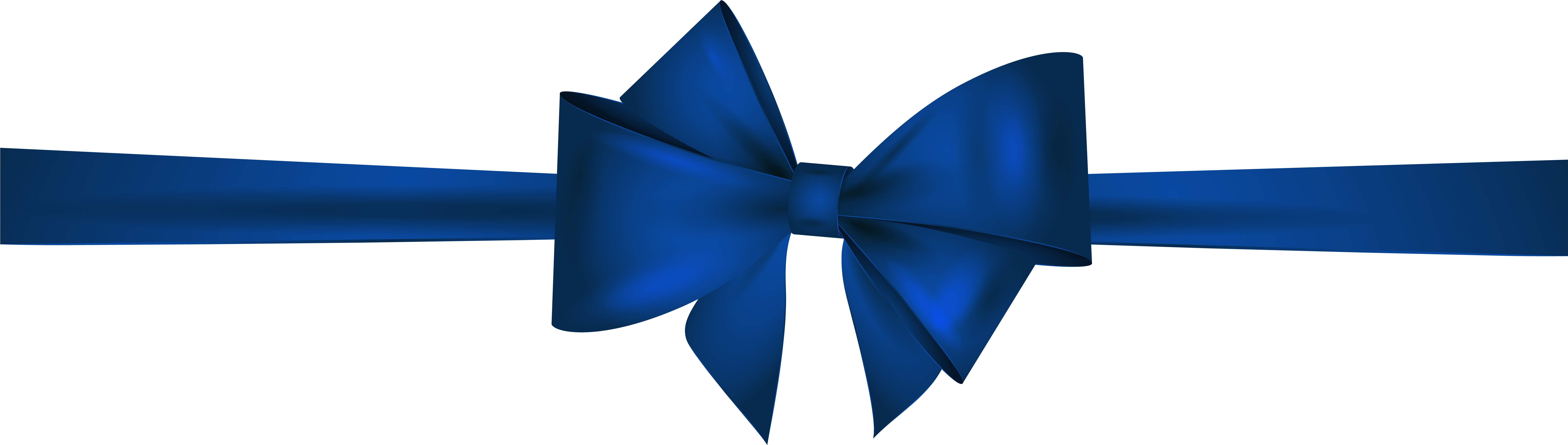 Elegant Blue Ribbon Bow PNG image