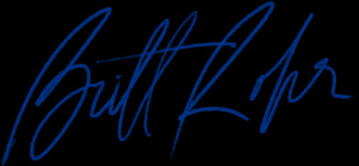 Elegant Blue Signature PNG image