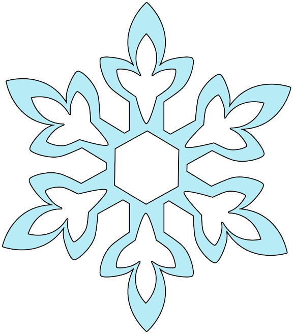 Elegant Blue Snowflake Design PNG image