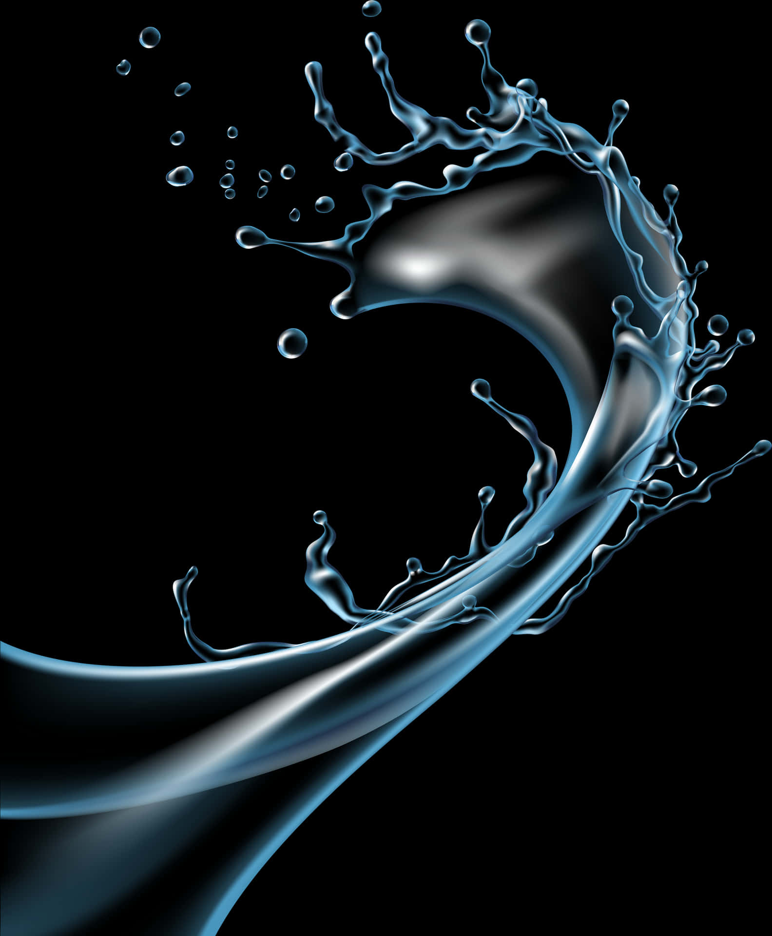 Elegant_ Blue_ Water_ Splash PNG image