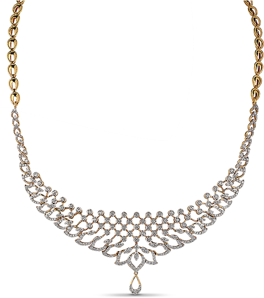 Elegant Bridal Necklace Design PNG image