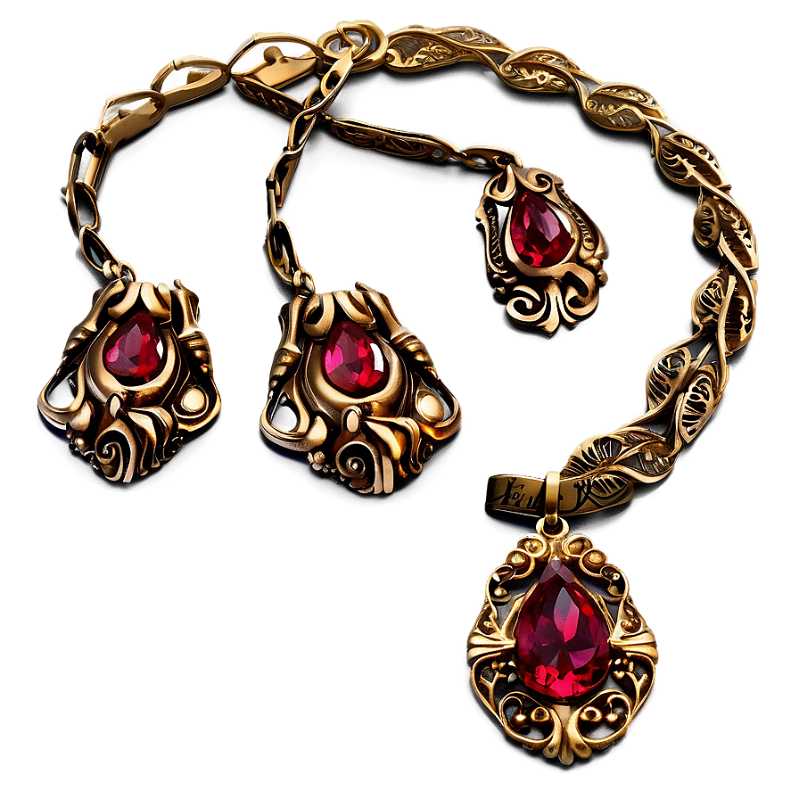 Elegant Bronze Jewelry Png 6 PNG image