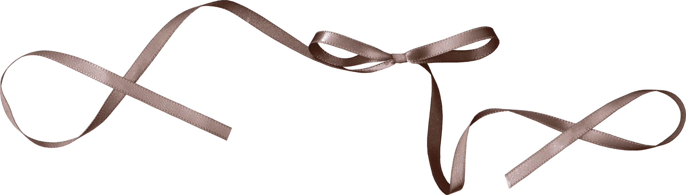 Elegant Brown Ribbon Bow PNG image