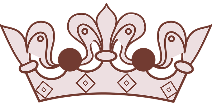 Elegant Brownand Beige Crown Graphic PNG image