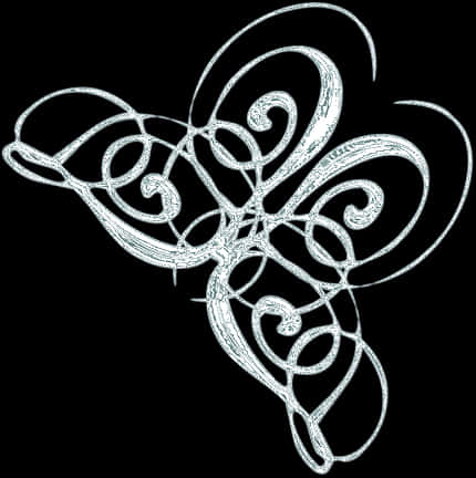 Elegant Butterfly Corner Design PNG image