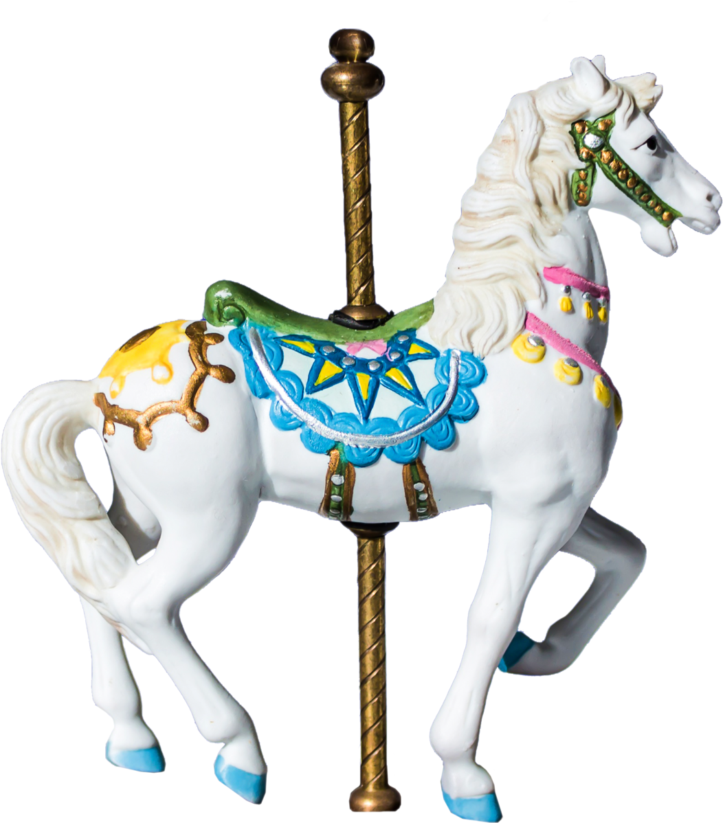 Elegant Carousel Horse Figurine PNG image
