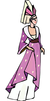 Elegant Cartoon Princess PNG image