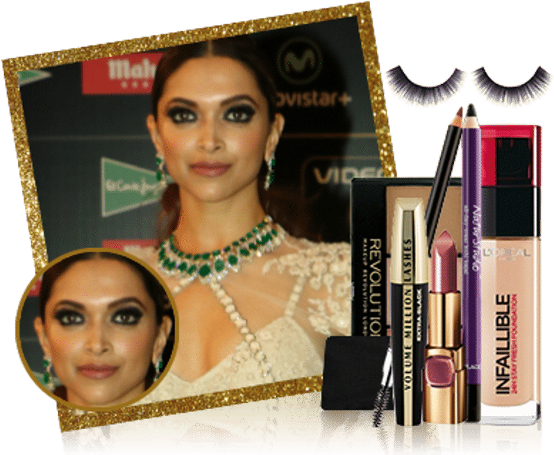 Elegant Celebrity Makeup Products PNG image