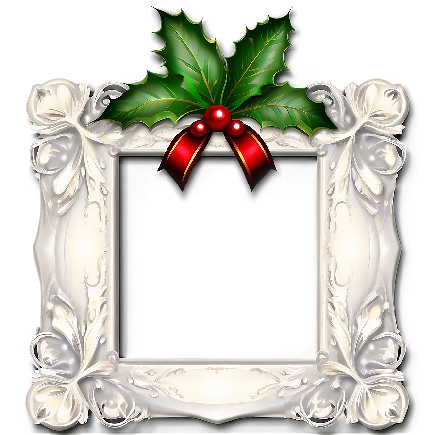 Elegant Christmas Frame Png Bpi PNG image