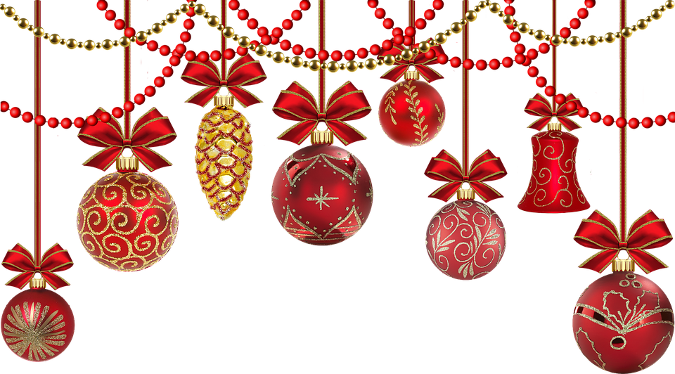 Elegant Christmas Ornaments Hanging PNG image
