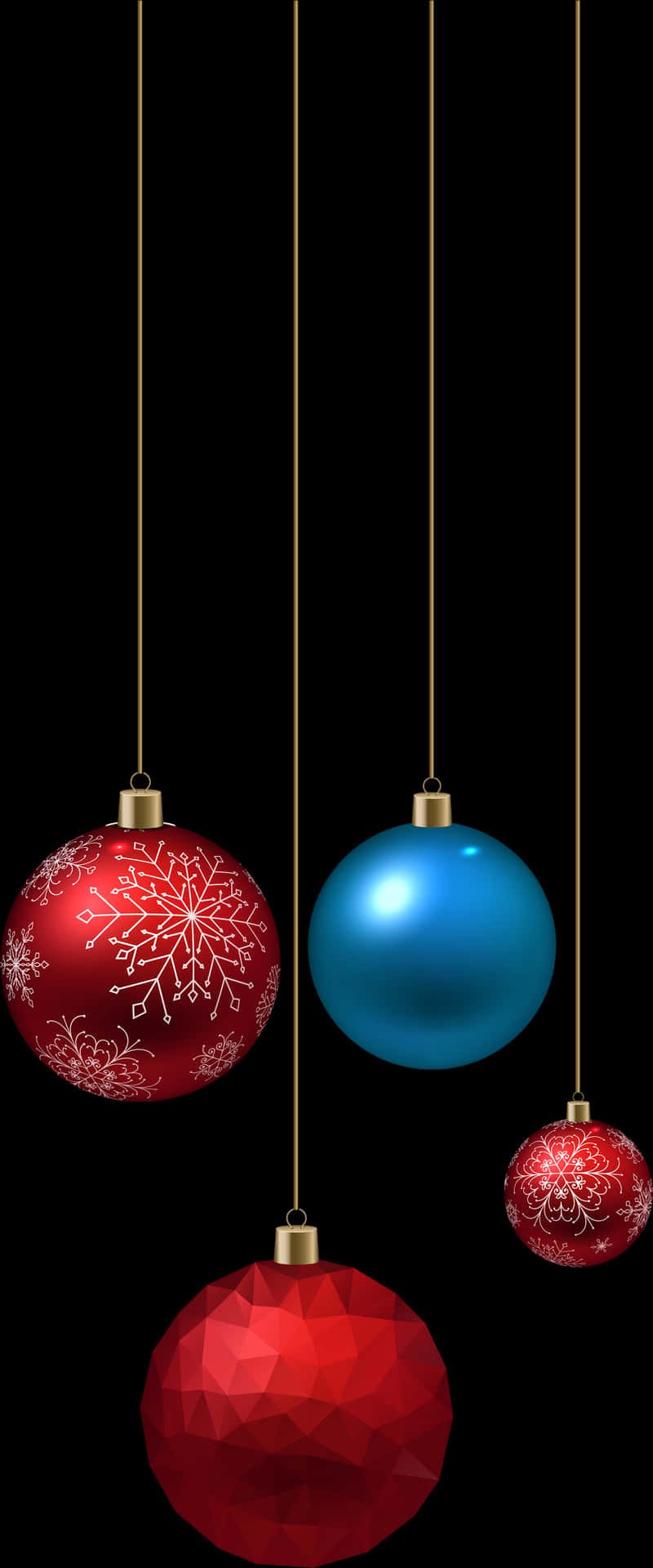 Elegant Christmas Ornaments PNG image