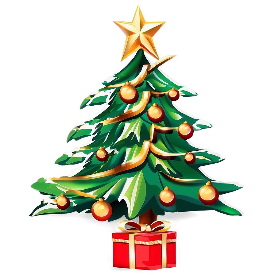 Elegant Christmas Tree Png 04292024 PNG image