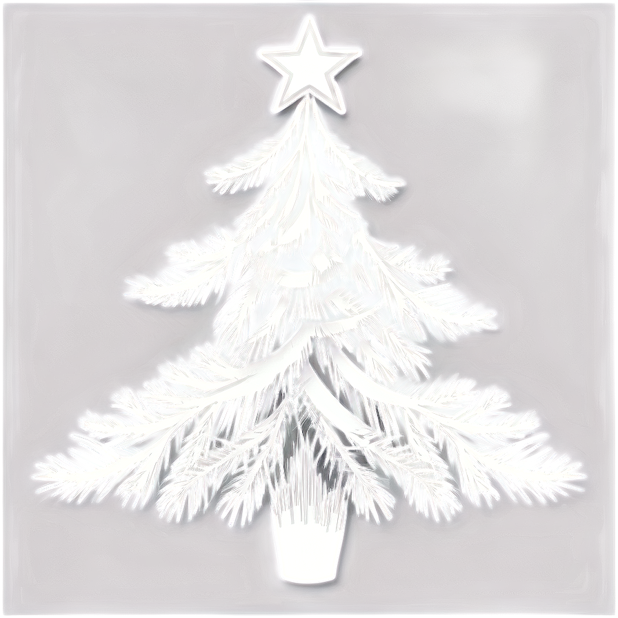 Elegant Christmas Tree Sketch Png 06132024 PNG image