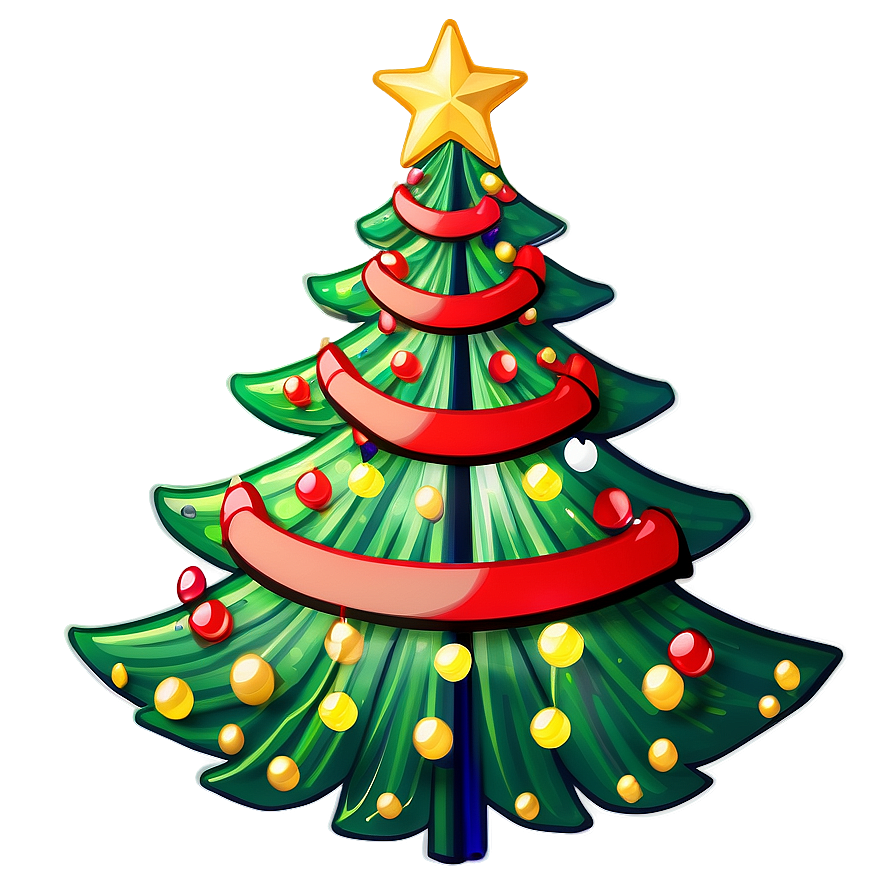 Elegant Christmas Tree Sketch Png Kvb92 PNG image