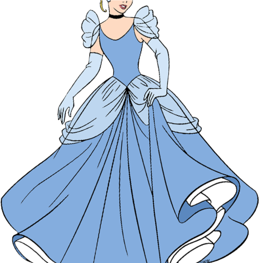Elegant Cinderella Ballgown Illustration PNG image