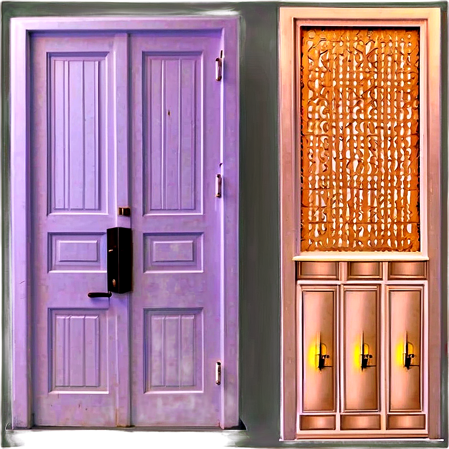 Elegant Closed Door Artwork Png 81 PNG image