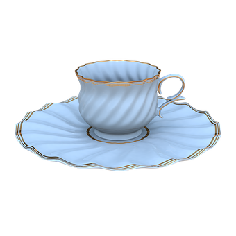 Elegant Coffee Cupand Saucer PNG image