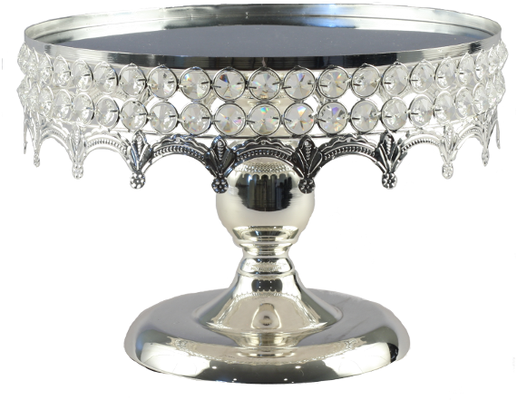 Elegant Crystal Cake Stand PNG image