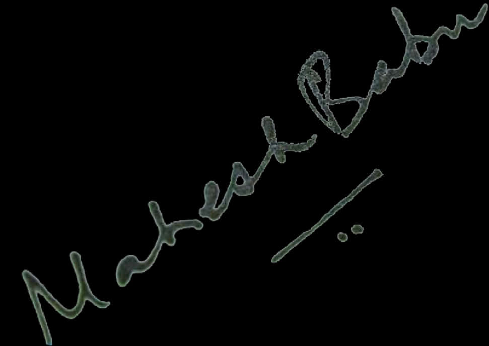 Elegant Cursive Signature PNG image