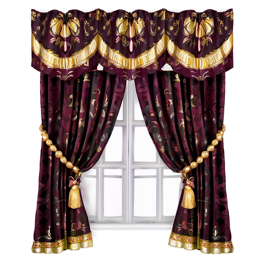 Elegant Curtain Design Png 05252024 PNG image
